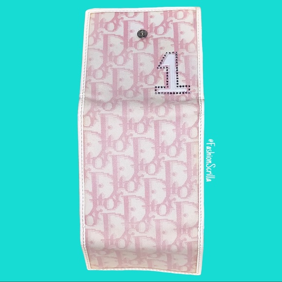 Vintage Dior Pink Monogram Logo Wallet John Galliano - Picture 15 of 16